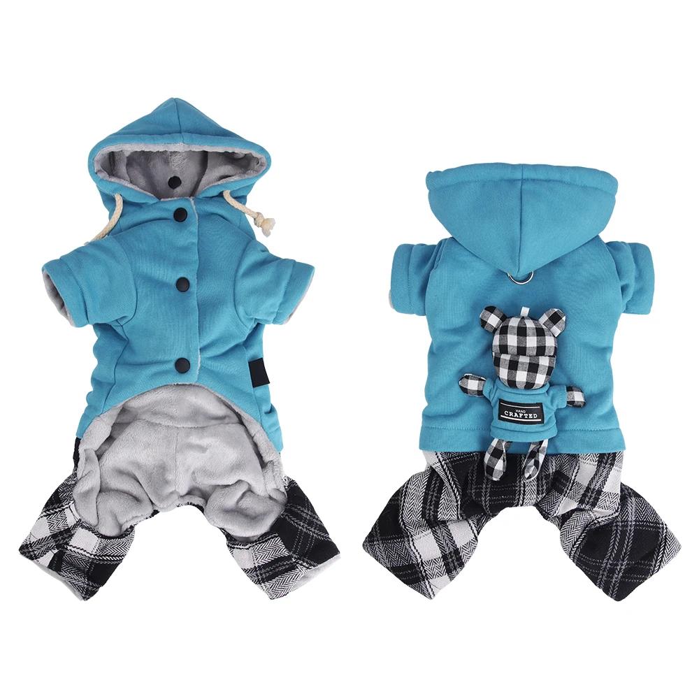 Nyaste valpoveraller för små hundar Vintervarma Förtjockade Husdjursjumpsuit Pomeranian Malteser Yorkshire-onesie mascotas Romper
