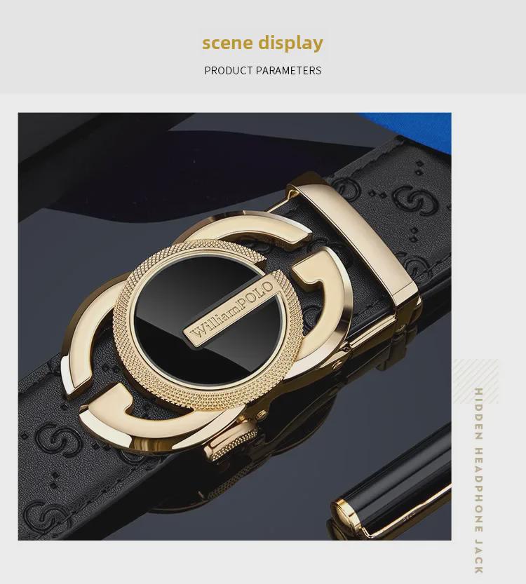 King Paul Men's High-End Genuine Leather Belt - Luxury Fashion Accessory for Young Men