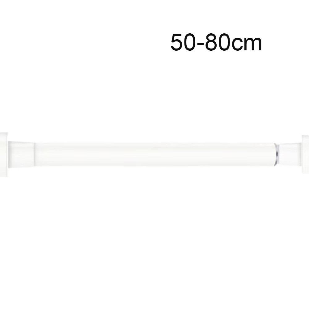 Metal Telescopic Door Curtain Rod Adjustable Length No Drilling Shower Curtain Pole Multi-functional Spring Curtain Rod