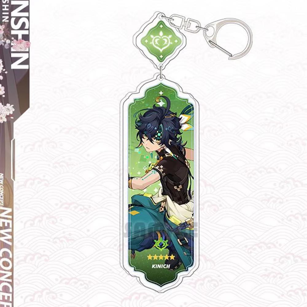 Portachiavi Anime Linnea Flins Durin Mualani Furina Arlecchino Accessori Portachiavi Genshin Impact Ciondolo Carino per Borsa Portachiavi Regalo