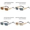Cyberpunk Metal Square Sunglasses With Uv400 Protection For Outdoor Parties And Street Style