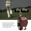 Golf Bag Mini Storage Bag PU Leather Hanging Waist Golf Bag Metal Buckle Golf Belt Bag