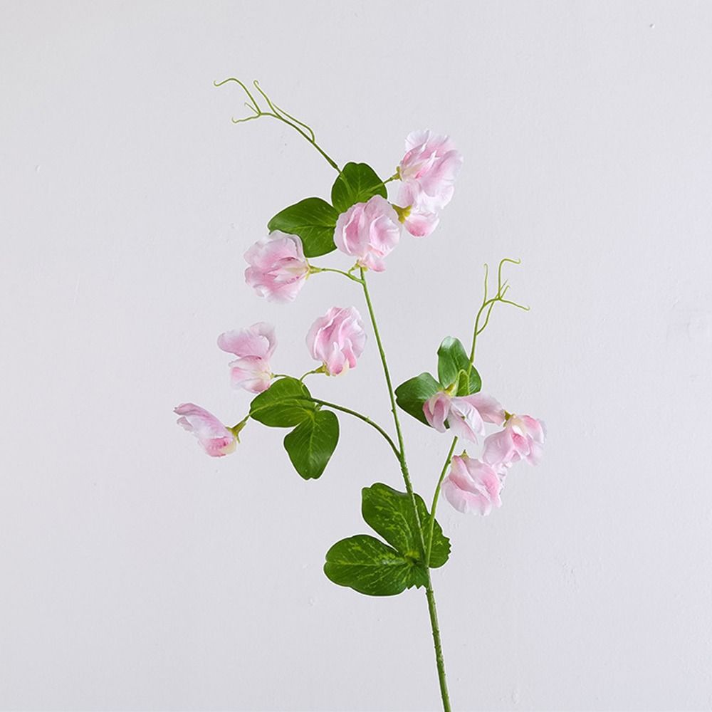 Plastic Artificial Pea Flowers Elegant Fake Flower  Office Desktop Decoration