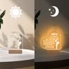 1PC Acrylic Luminous Ornament Photography Accessories, USB Base, Mom Thank You Gift, Heart Figurines