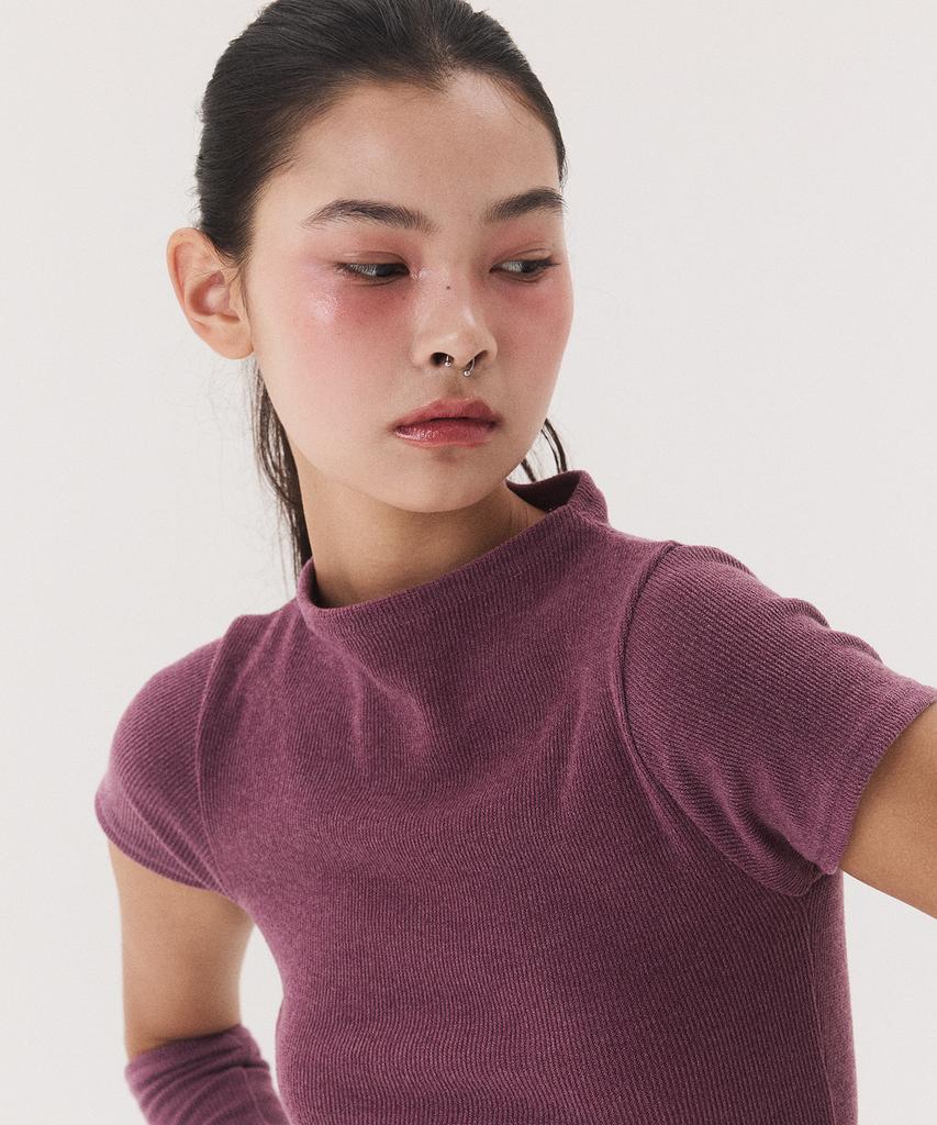 Kkuape Knit Onepiece & Warmer Set_Purple