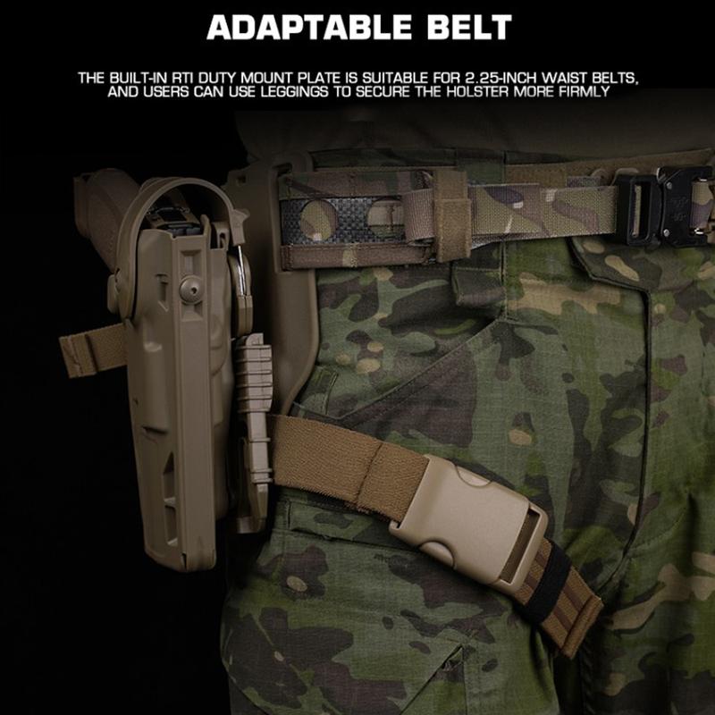Tactical Holster for SIG P320 M17/M18, MK-17 Airsoft Pistol Case, Double Safety Lock, Equipped With Belt Drop Leg Platform & QLS System