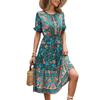 Fashion Women's Ethnic Print Dress Summer