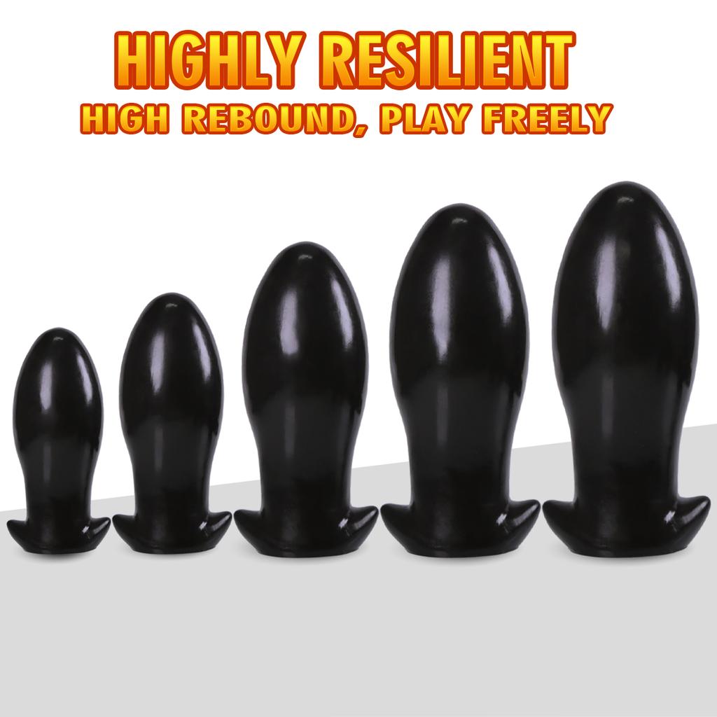 Soft Liquid Silicone Huge Anal Plug Egg Big Anal Dilator Adult Sex Toy for Women Men Big Butt Plug Egg Anal Training Expansion SM Sex Anal Masturbator