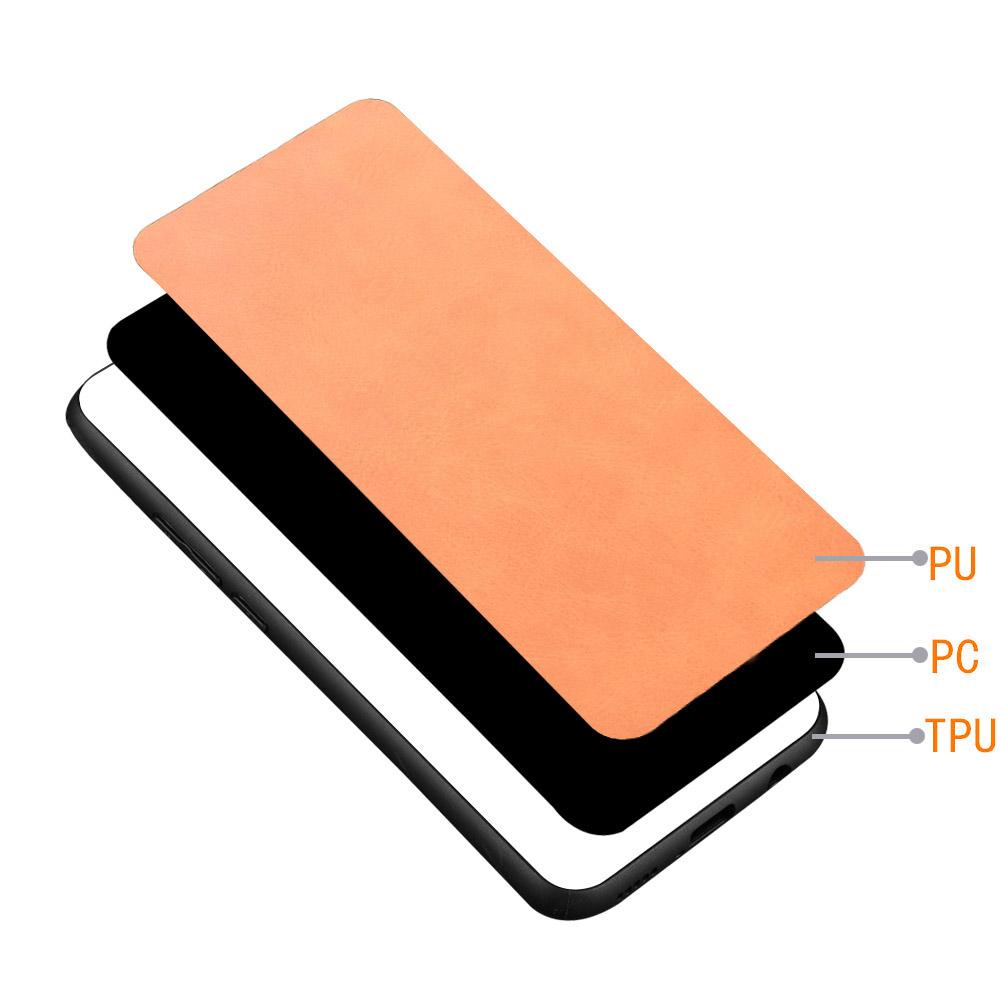 Phone Cover for Xiaomi Redmi 12 4G,Stitching Line Drop Proof PU Leather Coated PC+TPU Back Case