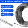 Stainless Steel Wire Rope Kit Shelter Wire Rope Cable M4 Turnbuckles Wire Tensioner Kit PVC Coated Garden Camping Tent Ropes