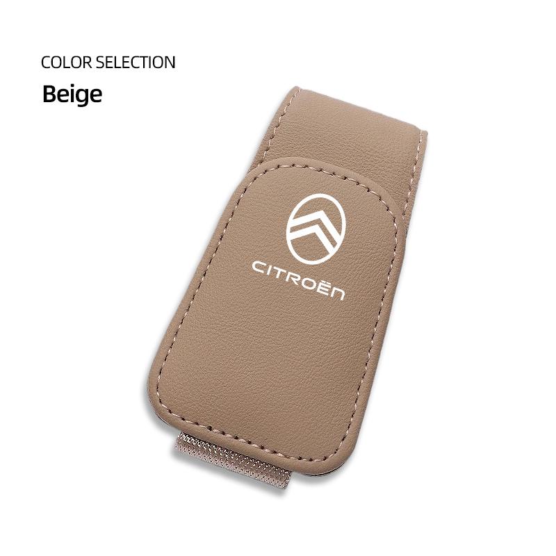 Car Glasses Clip Sun Visor Sunglasses Ticket Card Holder For Citroen C5X e-C4 X e-C3 C4 C3 C5 C-Elysee C-Crosser Berlingo C1 C6