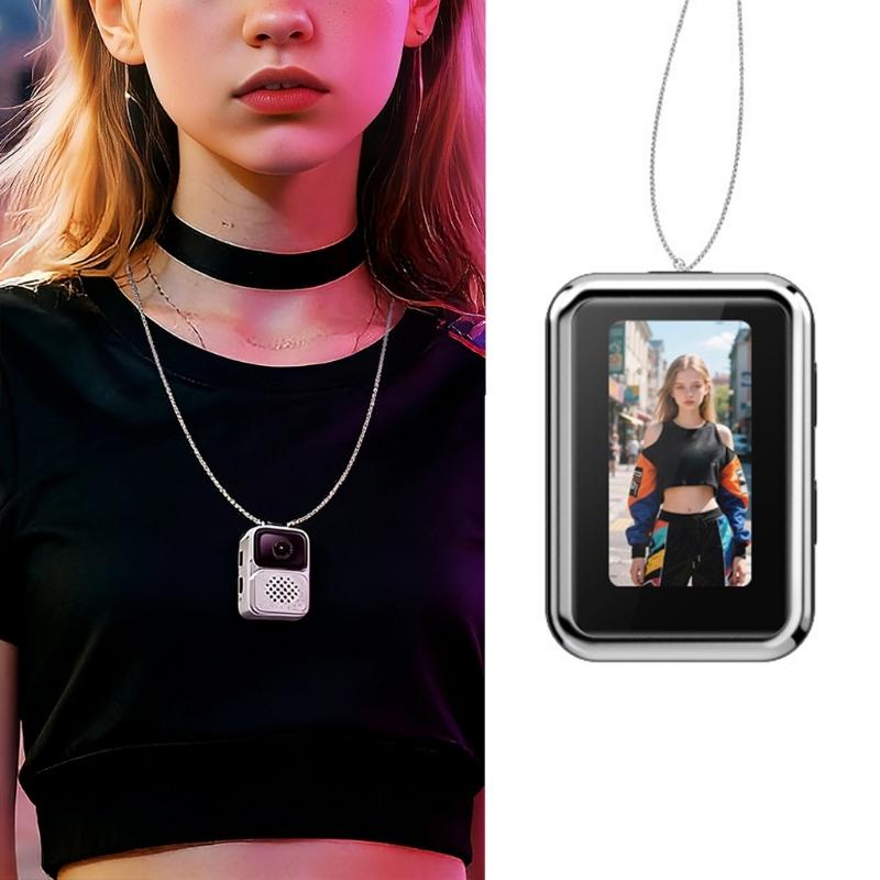 Thumb Necklace Camera 32GB Memory Card Compactly Wearable Keychain Camera For Photos Videos And Trendy Outfits Decors