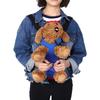 Fashionable Durable Pet Five Holes Backpack Front Chest Tote Carrier Net Bag(Dark Blue S)
