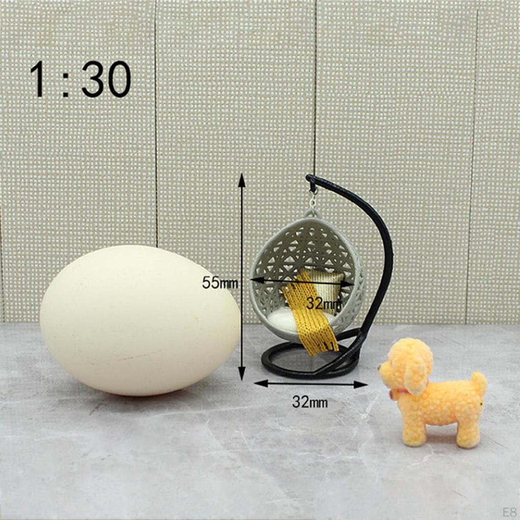 Dollhouse Miniature Hammock Chair Sand Table Accessory Craft Model for DIY Projects