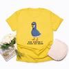 She Doesn’t Even Go Here T-Shirt Tv Series Meme Tee Funny Goose Girl Tshirt Women Short Sleeve T-shirt Round Neck Casual Tops