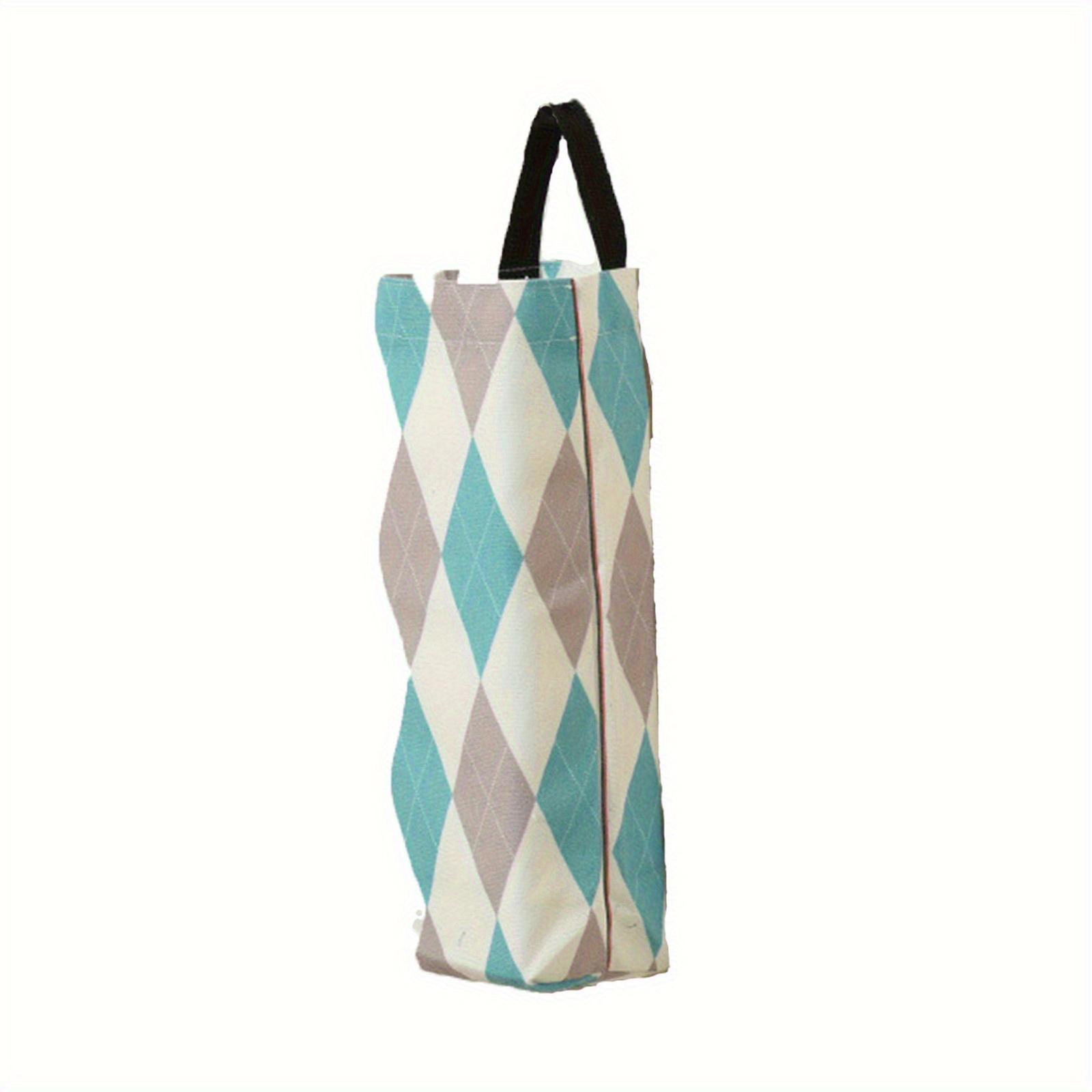 

Держатель пластикового пакета, держатель для продуктового пакета, держатель для мусорных пакетов, органайзер, тканевые подвесные диспенсеры для хранения, дышащий тканевый мусорный мешок Blue and white spelling