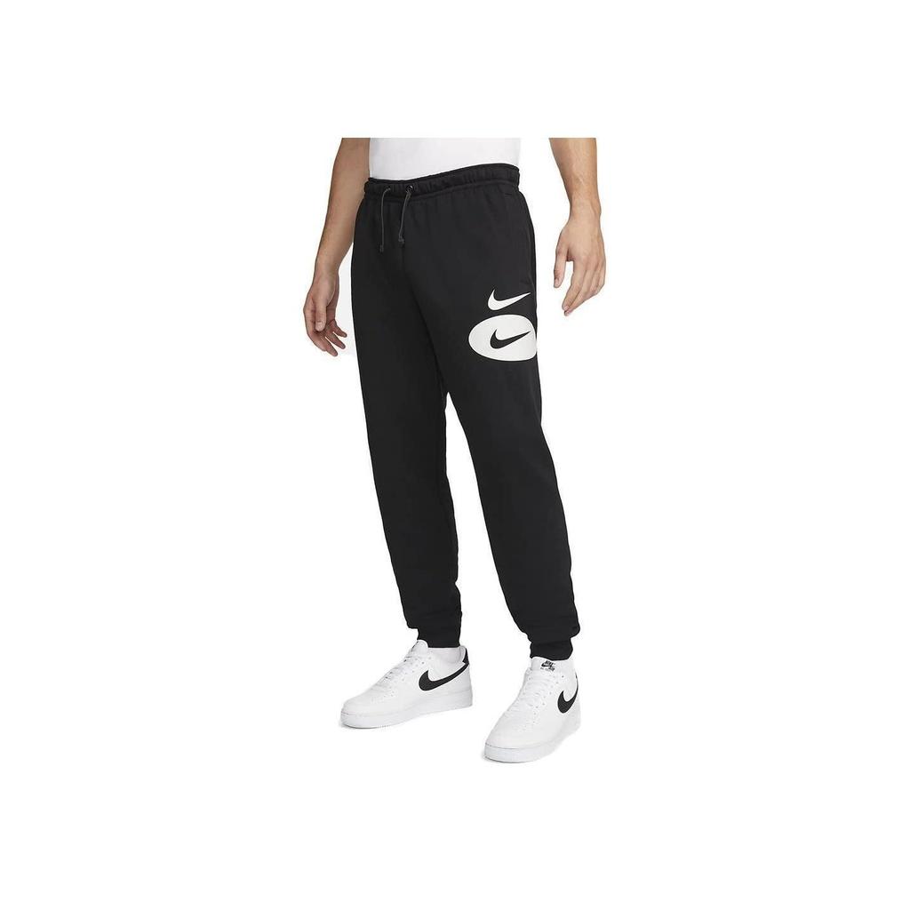 Nike Pantaloni Jogging Uomo Neri DM5467-010 con Coulisse, Vestibilità Slim, Vita Bassa, Logo, Conico