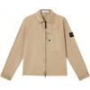 Ss25 Solid Color Badge Zip Collar Long Sleeve Jacket Men Jacket Beige K1S1512000-32S00WN-V019A