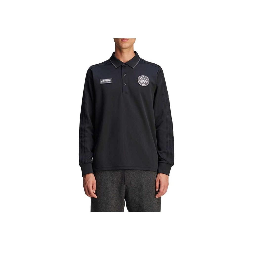 Adidas Speciální FC Polo s dlouhým rukávem Utility Black Pánské topy Šedé JE6081