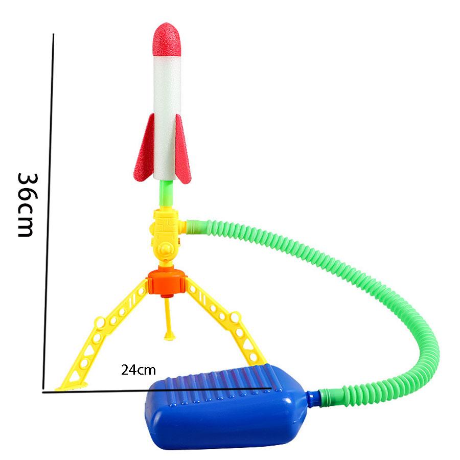 Childrens Air Rocket Foot Pump Launcher Flying Toys Game Set Jump Practice Hands- Judgment Ability Accessories Random