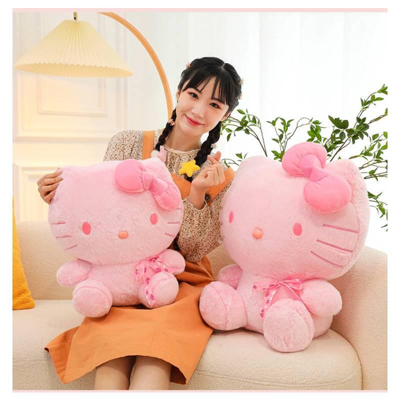 Super Soft Plush Pink Kitty Stuffed Animal Toy For Kids Perfect Birthday Gift
