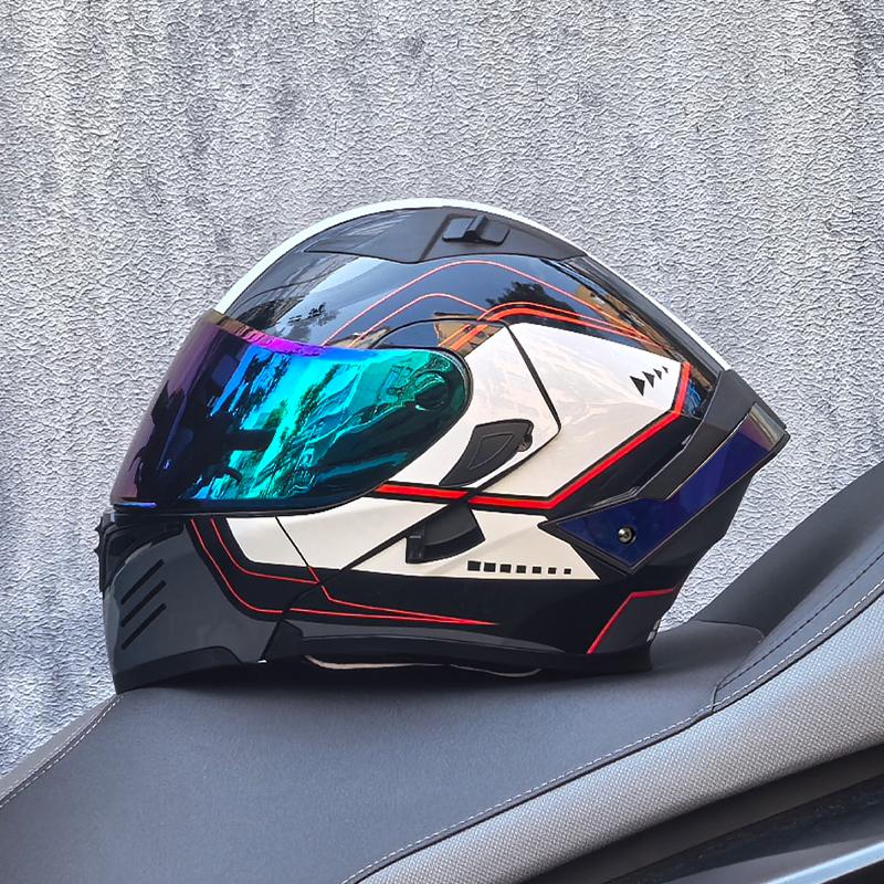 2025 ORZ Latest Motorcycle Helmet Dual Lens Modular Flip Helmet Casco para Motos Off road Racing Helmet Capacetes de Moto