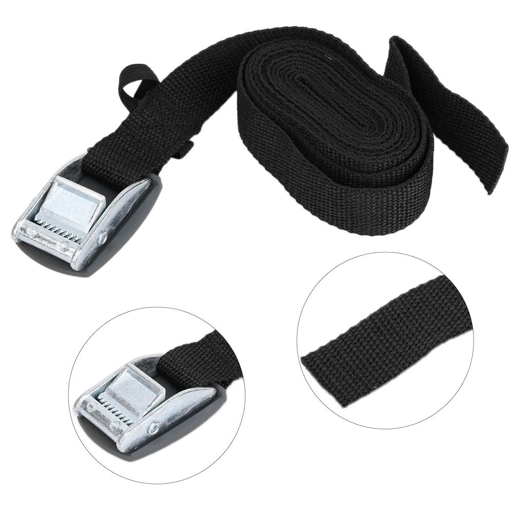 3 Meters Polyester Outdoor Lashing Tie Surfboard Kayak Rack Buckle Lock Tie Down Strap(Black)