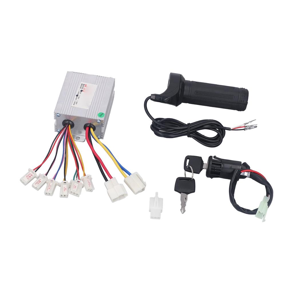 Κιτ Ελεγκτή 24V 500W με Χειρόγκαζο Γκαζιού, Απαγωγή Θερμότητας για Ηλεκτρικά Ποδήλατα και Τρίκυκλα