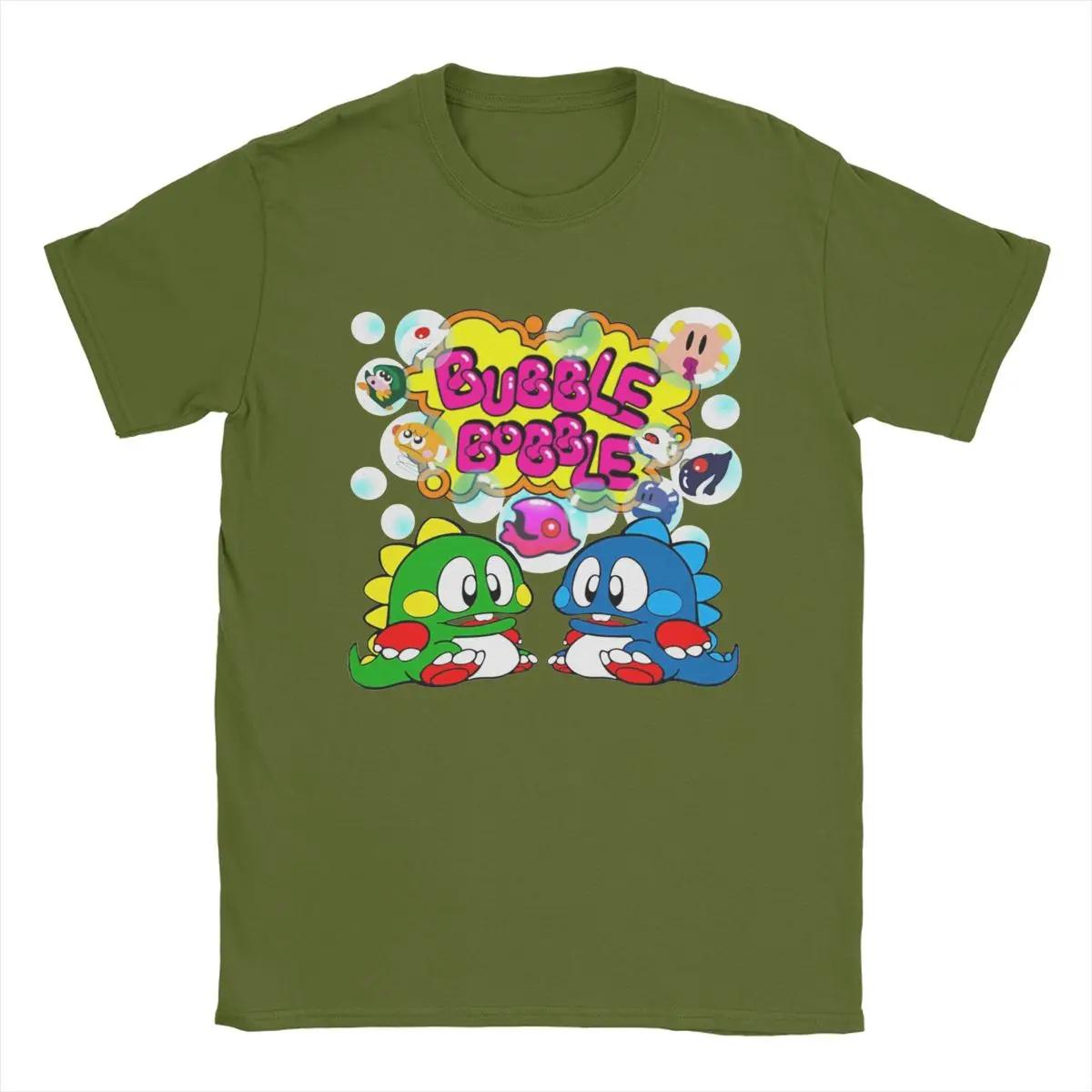 

Футболка Bubble Bobble Game для мужчин, повседневная хлопковая футболка с круглым вырезом и коротким рукавом, топы больших размеров 4XL