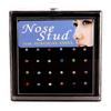 Stainless Steel Rhinestone Nose Studs - Titanium Steel, 24-Pack