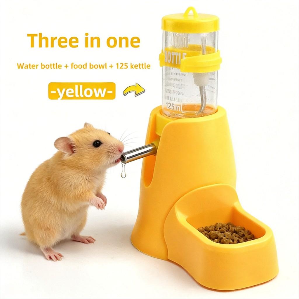 Hamster Water Bottle With Steel Ball Valve Leakproof Drinking Dispenser For Small Pets