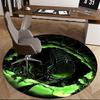 Xenomorfo Alieno, Creatura dell'Orrore Tappetino Sedia Tappeto Rotondo Tappeto per Ufficio, Lavabile in Lavatrice, Antiscivolo, Adatto per Soggiorni, Camere da Letto