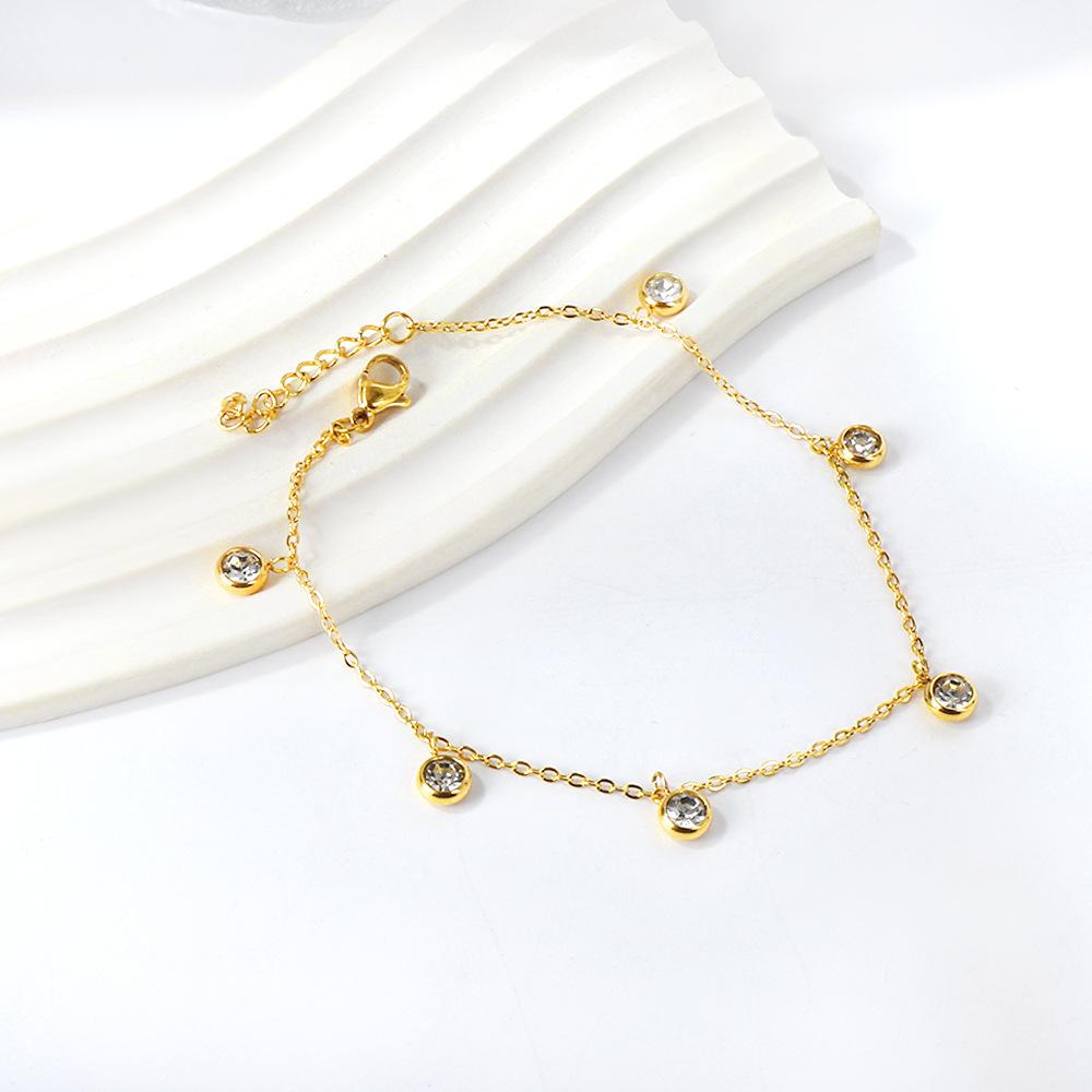 Fashionable Cross Ankle Bracelet Fade Resistant Minimalist Elegant Women Foot Jewelry