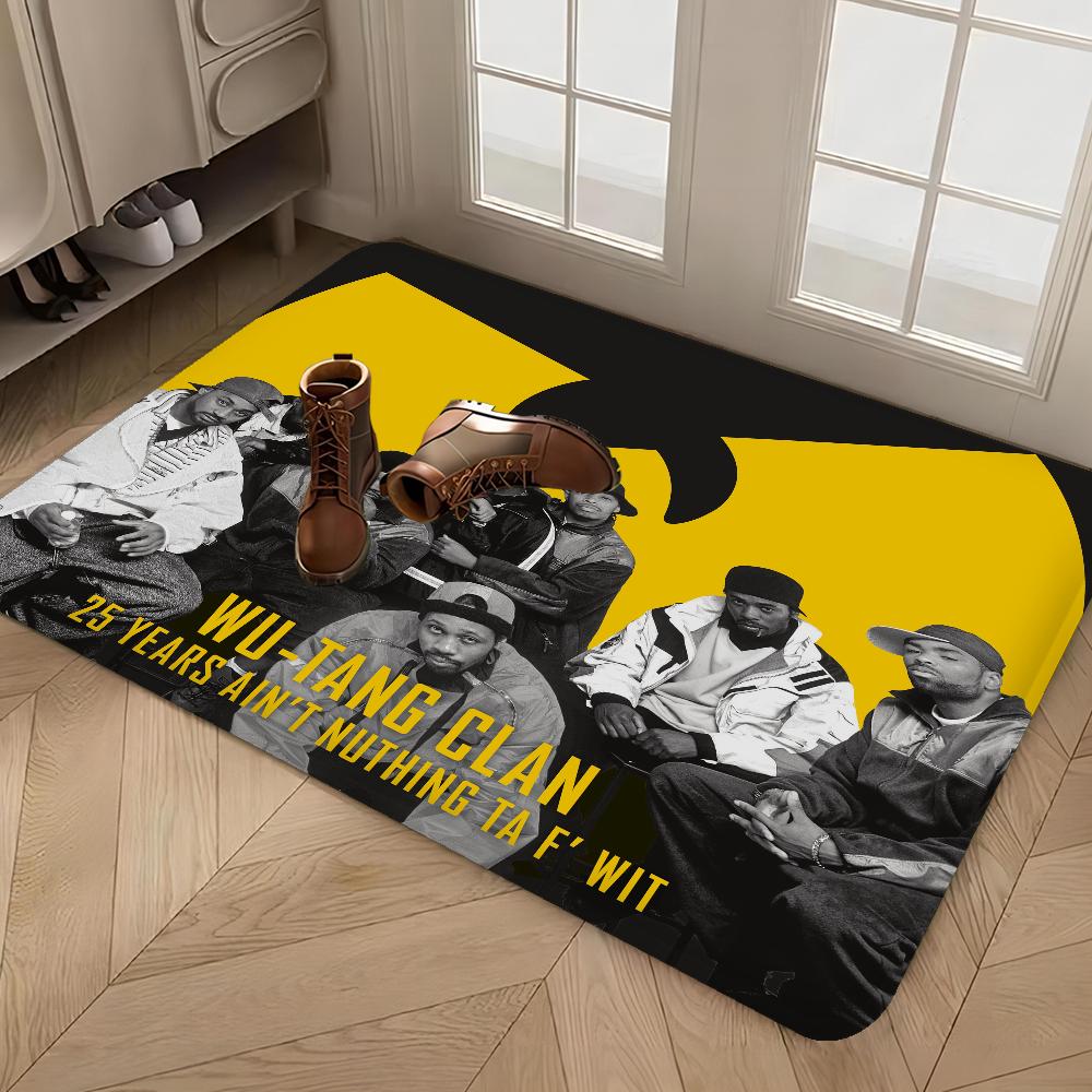 W-WU-T-TANG C-CLAN Entrance Door Mat Washable Non-Slip Living Room Sofa Chairs Area Mat Kitchen Alfombra