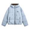 Winter new school season fashion college style contrasting colors down cotton clothes men's and women's hooded cold-proof warm cotton-padded clothes