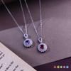 S925 Silver Necklace with Natural Crystal/Garnet/Topaz Pendant, Daily Wear Jewelry for Women