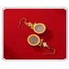 Elegant Classic Earrings Vintage Oriental Classical Painted Enamel Earrings Traditional Chinese Jewelry
