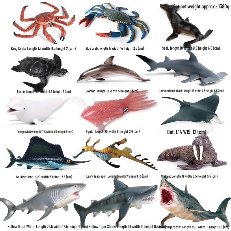 Polar Wildlife Animal Model Toy Set: Polar Bear & Penguin