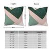 Glam Geo Lines Square Pillowcase Polyester Linen Velvet Printed Zip Decor Home Cushion Case 18"