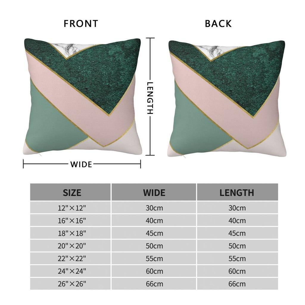 Glam Geo Lines Square Pillowcase Polyester Linen Velvet Printed Zip Decor Home Cushion Case 18"