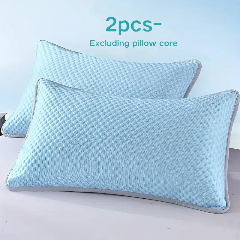 Cooling Pillowcase Covers Ice Silk Soft Breathable Summer Pillow Cases Machine Washable for Dorm Home Bedroom Use Smooth Fabric
