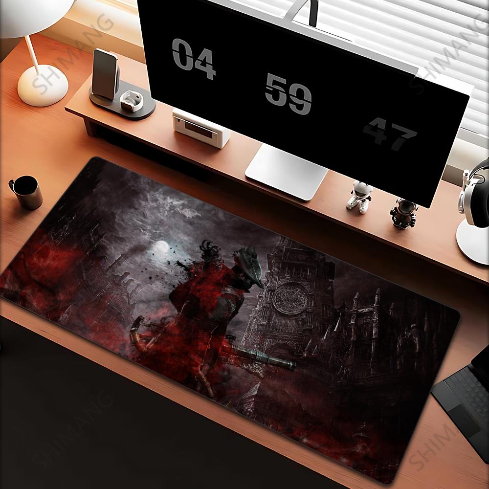 Spiel Bloodborne Großes PC-Mauspad Gamer XXL Desktop-Dekoration Computer Großes Gaming-Mauspad xmm Tisch Schreibtischmatte Teppich