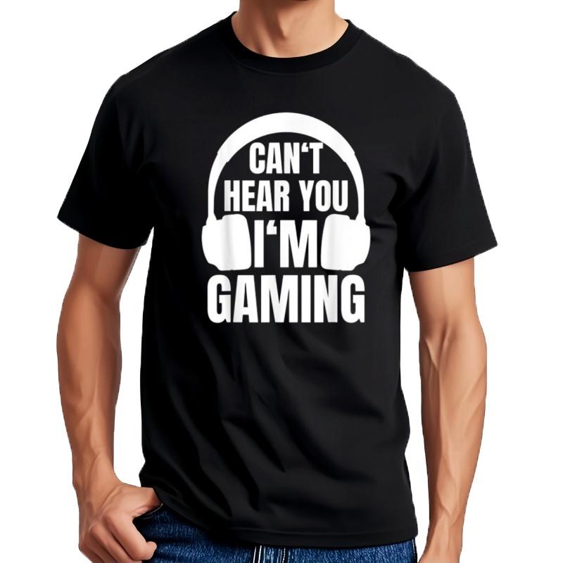 Gamer Can T Hear You I M Gaming Computer Nerd camisetas impresas en 3d Camiseta de algodón de p