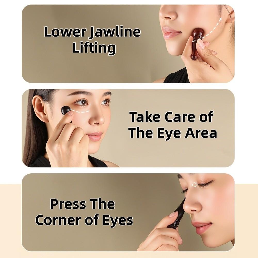 Five Beads Design Eye Massage Stick Reduce Puffiness Guasha Face Massager Tool  Eye SPA