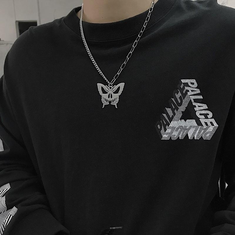 Hip Hop Versatile M Letter Pendant Titanium Steel Men's Ins Tide Cuban Chain Simple Cold Wind Accessories