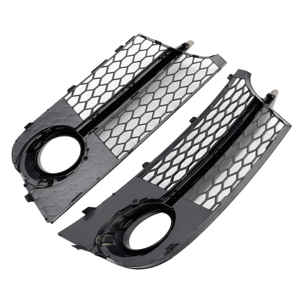 Honeycomb Front Bumper Fog Light Grille 8J0807681KT94 8J0807682KT94 Fit TT MK2 S-Line TTS 2011-14