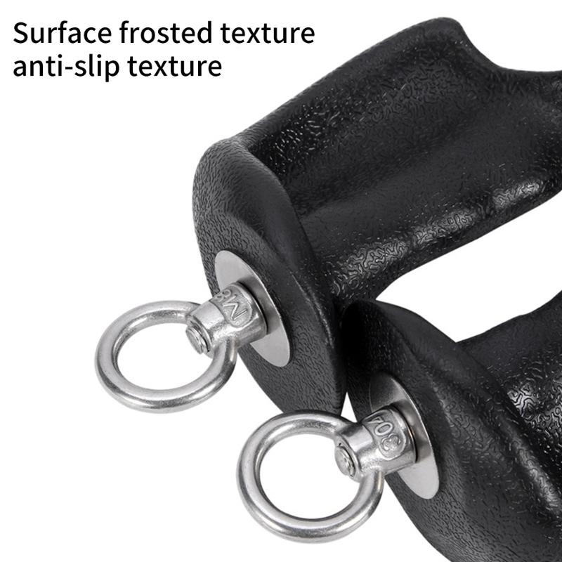 Ergonomic Workout Handles With Metal Hook Comfortable Gym Handle For Cable Machine Lat Pulldown And Rowing Exercise