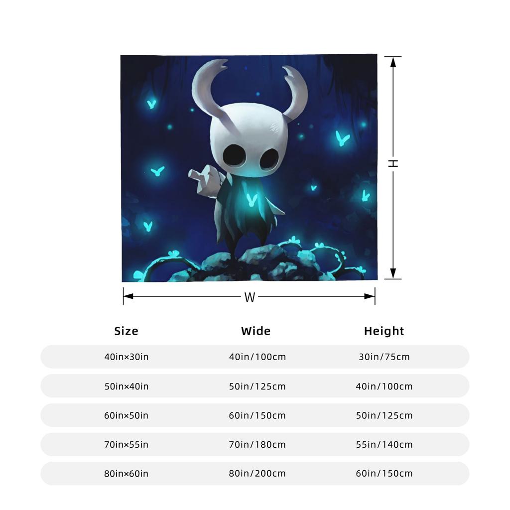 Hollow Knight Silksong Flauschige Decke Cartoon Individuelle Überwurfdecke für Zuhause 200x150cm Plüsch Dünne Steppdecke