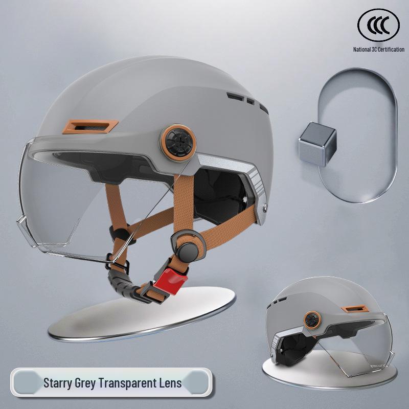 Certified Unisex Electric Motorcycle Half Helmet - Summer Sun Protection & All-Season Safety