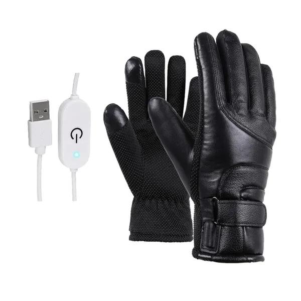 Winter Motorcycle Riding Electric Heating Gloves Warm Gloves USB Charging High Heat 4 Gear Temperature Control Thermal Heating Gloves for Skiing